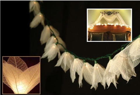 Bodhi Leaf Flower Wedding Lights White