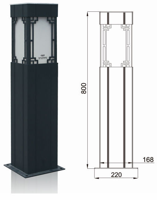 1.2W Silicon Solar LED Lawn Light