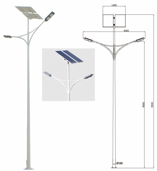 120W Silicon Solar LED Street Light