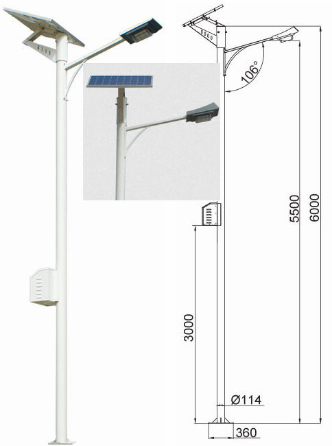 15W Silicon Solar LED Street Light